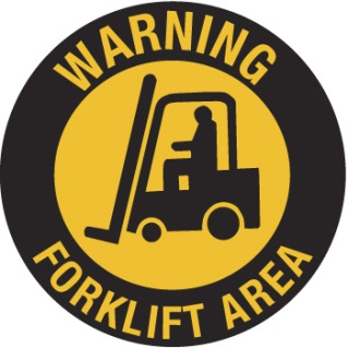 SIGN - WARNING FORKLIFT AREA - SF6-A (450MM)